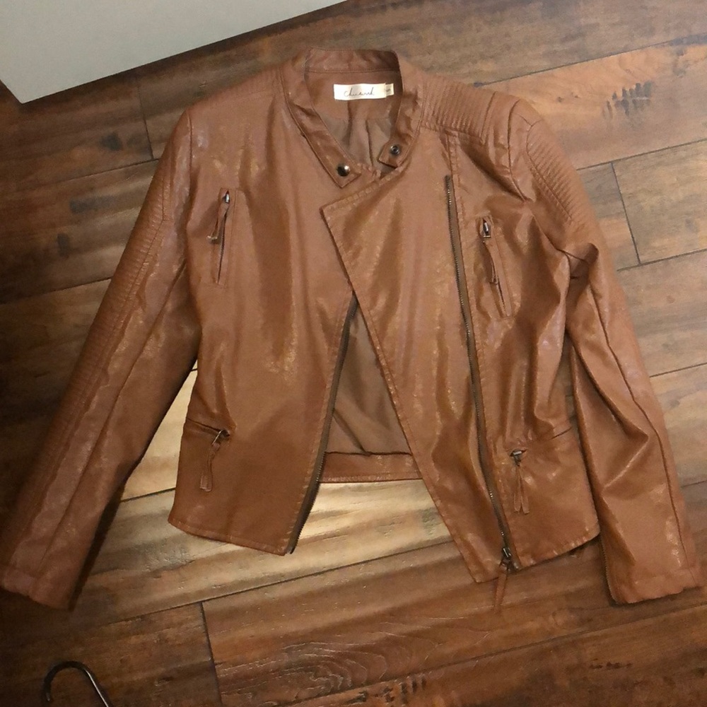 Faux Leather Moto Jacket